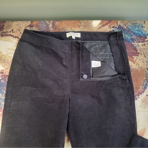 Talbots Classic Side Zip Stretch Cotton Ankle Pants Black Size 8 - Picture 8 of 14